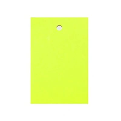 Image of Swift Yellow Gift Hang Tags Kraft Card Paper Parcel Clothing Price Labels Swing Tickets 60mm x 40mm (Pack of 100)