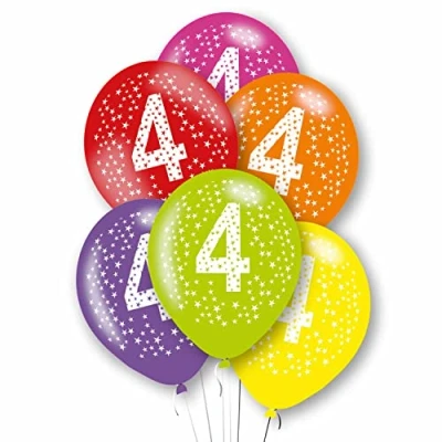 Image of Amscan 9912723 Rtl Balloon Pk6 27Cm Age 4