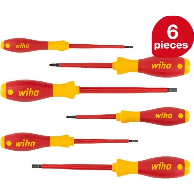 Image of Wiha SoftFinish Electric SL/PH Screwdriver Set, 6 Piece