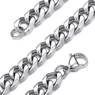 Image of GOLDCHIC JEWELRY Chunky Curb Chain Necklace for Men Women, 9mm Cuban Link Jewellery