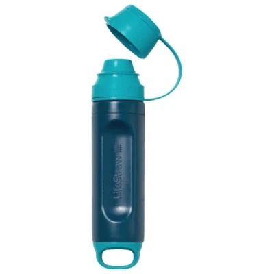 Image of Lifestraw Peak Series Solo Individual Water Filter for Hiking, Camping, Travel, Survival Removes Bacteria, Parasites &amp; Microplastics, Blue Raspberry