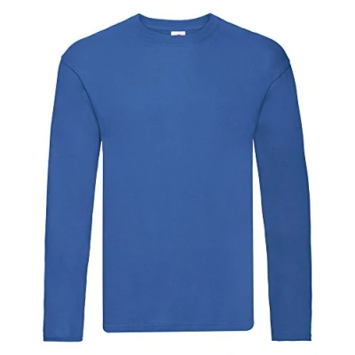 Image of Fruit of the Loom Mens Original Long Sleeve T Shirt (2XL) (Royal)
