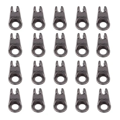 Image of Walfront 20 Pcs/Lot Boot Hooks Lace Fittings With Rivets Camp Hike Climbing Repair Shoes Buckles Accessories(Grey)