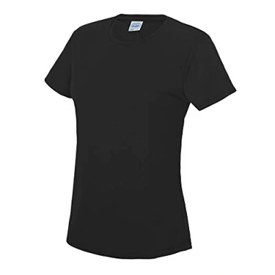 Image of Just Cool Women&#039;s Sports Plain coloured T Shirt Black X Large