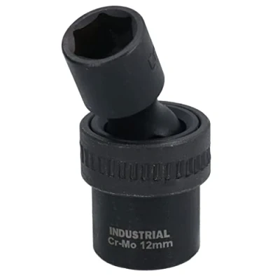 Image of 12mm 3/8in Drive Universal Swivel Wobble Metric Impact Shallow Socket