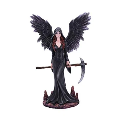 Image of Nemesis Now Take My Soul Gothic Female Reaper with Scythe Figurine, Polyresin, Black, 23.5cm