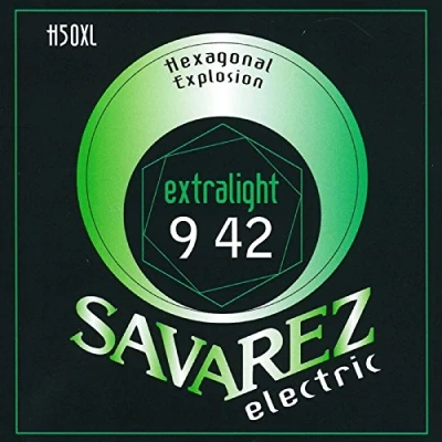 Image of Savarez H50XL Strings for Electric Guitar Hexagonal Explosion Nickel Set Extra Light .009 .042