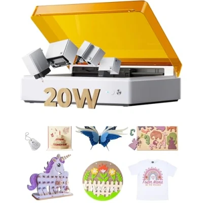 Image of xTool M1 Ultra 4 in 1 Versatile Craft Machine Die Cutting, Vinyl 20W Engraving and Pen Drawing, Smart Cutter for 1000+ Materials, T Shirt, DIY Gift, Decors, Wood Craft, etc