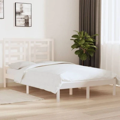 Image of vidaXL Bed Frame without Mattress White 120x200 cm Solid Wood Pine