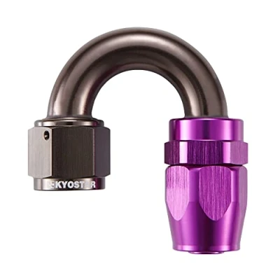 Image of 10AN 180 Degree Swivel Hose End Fitting Purple