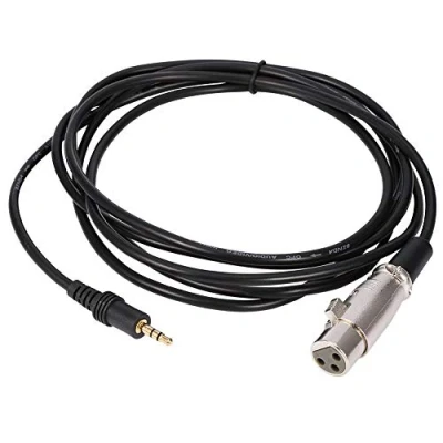Image of Socobeta Cord Cable Jack Microphone Audio 10FT 3 Pin XLR Connector Female to 1/8&quot; 3.5mm male Stereo