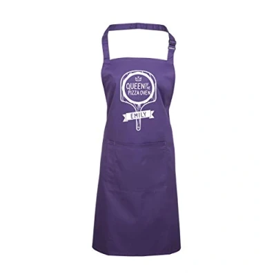 Image of Edward Sinclair Purple Apron QUEEN of the Pizza Oven White Print