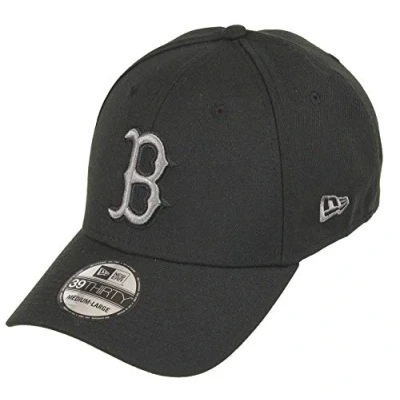 Image of New Era Boston Red Sox 39thirty Stretch Cap MLB Essential Black/Grey M L