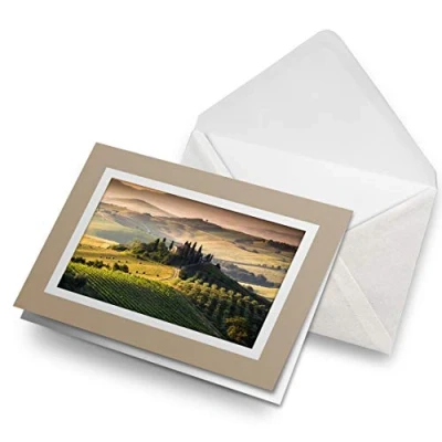 Image of Greeting Cards Biege (Insert) Tuscany Italy Italian Travel Blank Greetings Card Birthday Kids Party Boys Girls #2339