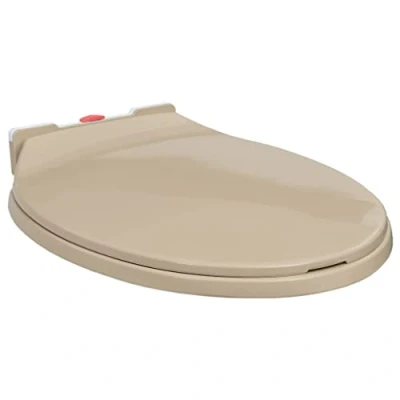 Image of vidaXL Superior Soft Close Quick Release Toilet Seat Adjustable Oval Shape High Durability Polypropylene Easy to Clean Beige Suitable for All Standard Bowls