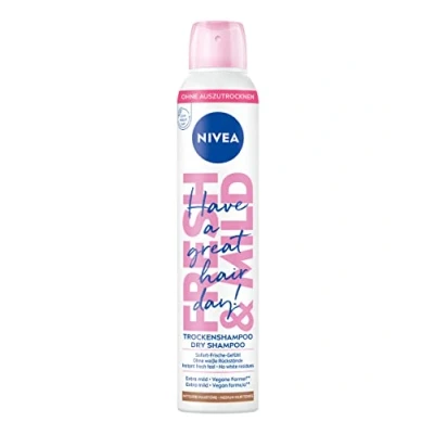 Image of Nivea Fresh &amp; mild dry shampoo for medium hair tones (200 ml), extra spray with pleasant fragrance, long lasting freshness