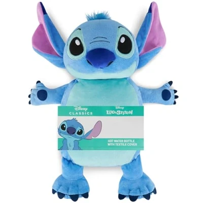 Image of Disney Stitch Hot Water Bottle, Bag with Soft Cover Hand Feet Warmer for Period Pain Neck Shoulder Muscle Joint Relief, Gifts (Stitch 3D_750 ML)