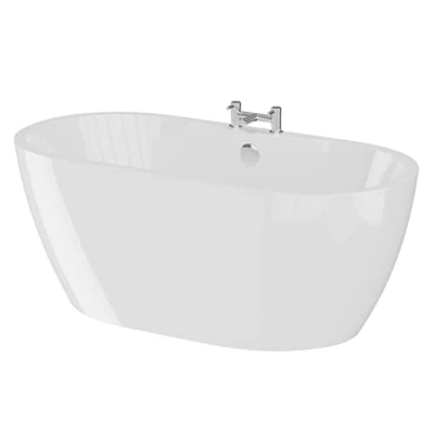 Image of Wholesale Domestic Florence White 1550mm x 745mm Double Ended Freestanding Bath