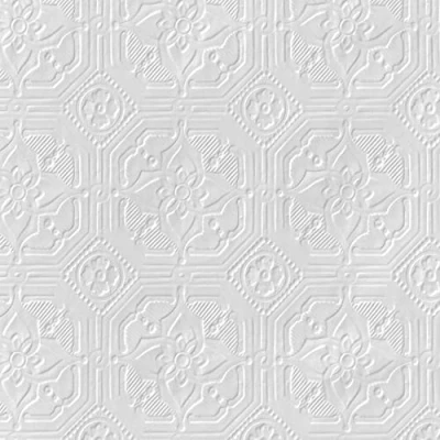 Image of Brewster RD124 Anaglypta Wallpaper, 21 Inch x 396 Inch, Whites