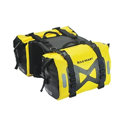 Image of WILD HEART Waterproof Bag Motorcycle saddlebag 50L Tank Motor Side (Yellow)