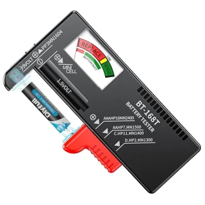Image of Dlyfull Magnetic Battery Tester Universal Checker for AA AAA C D 9V 1.5V Button Cell Batteries, Requires No to Operate