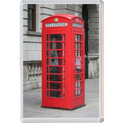 Image of Red British UK Telephone Box Jumbo Fridge Magnet