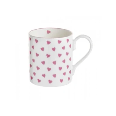 Image of Nina Campbell Pink Heart Mug Fine Bone China Gift Boxed