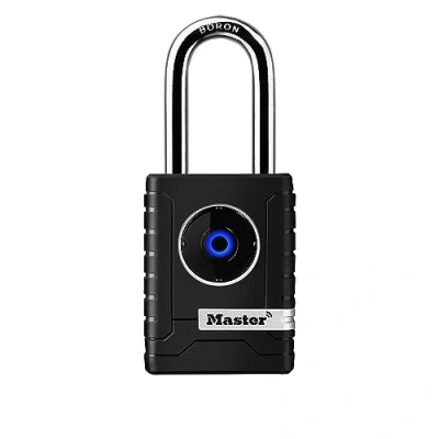 Image of Master Lock Black Outdoor Bluetooth Smart Padlock with Keypad, Locks for Tools, Gates, Sheds, 2 7/32 inches Wide, 4401LHEC