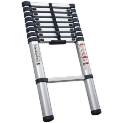 Image of Aluminium Telescopic Ladder 9 Tread en 131 Sealey