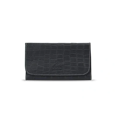 Image of Genuine Croc Leather Premium Quality Tobacco Pouch (Blue)