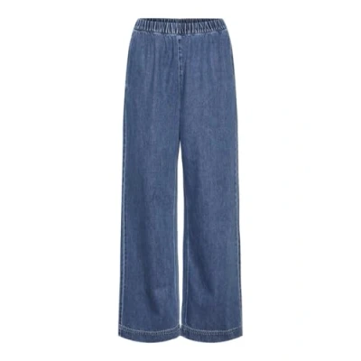 Image of PIECES Women&#039;s Pcnira Mw Loose Pant Jean, Medium Blue (Medium Denim), S