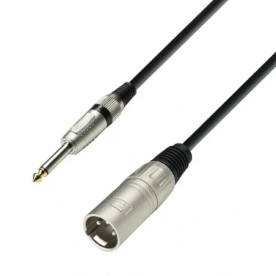 Image of Adam Hall 3 Star Series 6m XLR Male to 6.3mm Jack Mono Microphone Cable