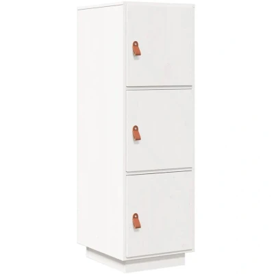 Image of vidaXL Highboard White 34x40x108,5 cm Solid Wood Pine