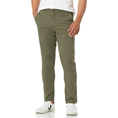 Image of Amazon Essentials Men&#039;s Skinny Fit Casual Stretch Chino Trouser, Olive, 33W / 28L