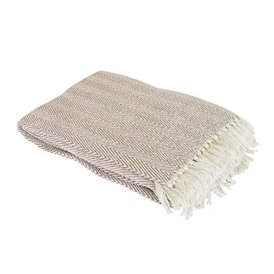 Image of Country Club Como Throw, Cotton, Beige, Full