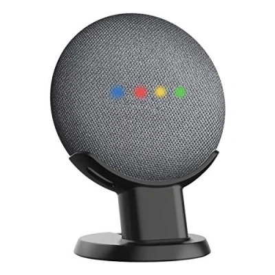 Image of Gelink Google Home Mini Pedestal, Desk Stand for Nest (2nd gen), Improves Sound Reception and Appearance Portable Desktop Table Holder Your Smart Voice Assistants (Black)