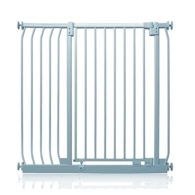 Image of Safetots Extra Tall Elite Safety Gate, 98cm 107cm, Matt Grey, 96.8cm in Height, Pressure Fit Stair Baby Gate for Doors Hallways and Spaces, Barrier, Easy Installation