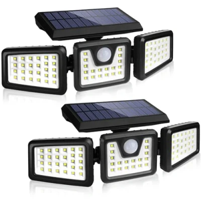 Image of KIBTOY Solar Security Light Motion Sensor, 70 LED Lights Outdoor, 360 Wide Lighting Angle IP65 Waterproof, Flood for Front Door, Yard, Garage, Sidewalk, Pathway (2 Pack)