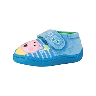 Image of Peppa Pig Boys Slippers George Blue Size 10