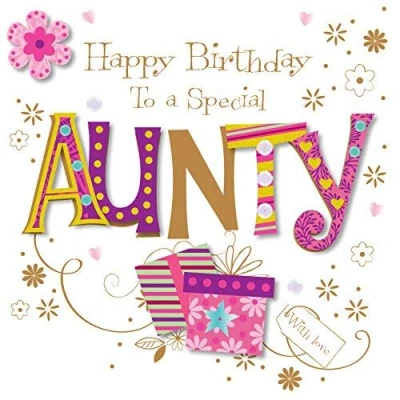 Image of Special Aunty Happy Birthday Greeting Card by Talking Pictures Cards