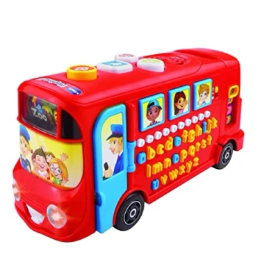 Image of VTech Playtime Bus with Phonics, Educational Toy for Children Letters, Phonics &amp; the Alphabet, Over 100 Interactive Curriculum Questions, Kids Learning 2, 3, 4+ Years, English Version