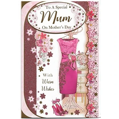 Image of Mothers Day Card For Mum 23 x 15 Cm (9 6 inches) To A Special On Mother&#039;s with Warm Wishes