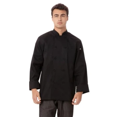 Image of Chef Works Men&#039;s Calgary Cool Vent Coat Jackets, Black, XXXL