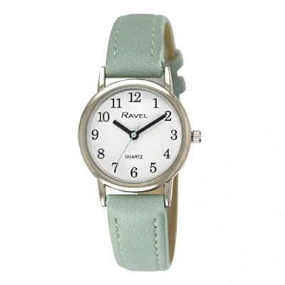Image of Ravel Women&#039;s Pastel Coloured Everyday Watch (36mm case) Analogue Quartz R0137.11.1 Green/Silver Tone