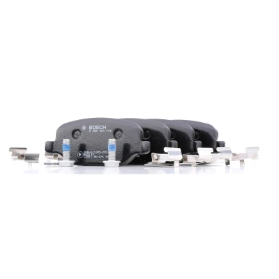 Image of 71770020, 71772223, 77362273, 77363580, 77363818 Brake pad set BOSCH 0 986 424 775 Low Metallic with bolts/screws spring, accessories