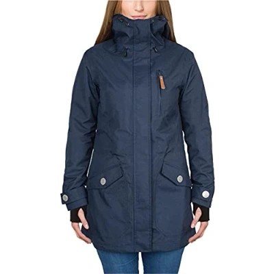 Image of Berydale Women&#039;s Coat: Wind and Waterproof Parka for Spring &amp; Autumn, Blue unlined, M