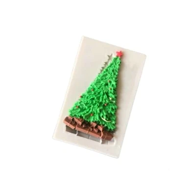 Image of TTOA Christmas Tree Silicone Fondant Mould Icing Sugar Craft Paste Cake Decoration