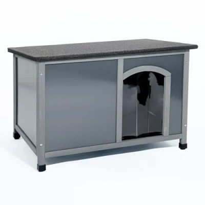 Image of FeelGoodUK Dog Kennel Twin Wall Plastic Panels Easy Clean Rain and Wind Protector Extra Large