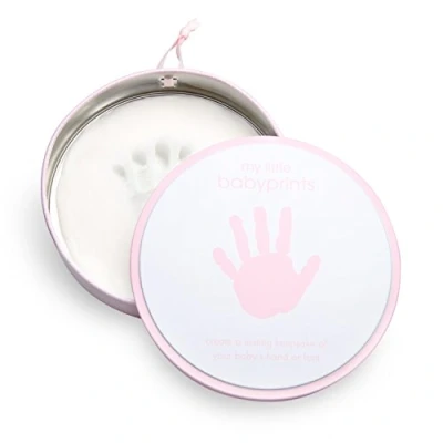 Image of Pearhead 82014 Babyprints, Solid, Pink Baby Prints Tin