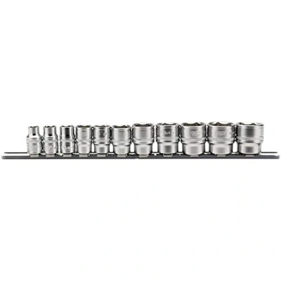Image of Draper Imperial Socket Set on a Metal Rail, 3/8&quot; Sq. Dr. (11 Piece)